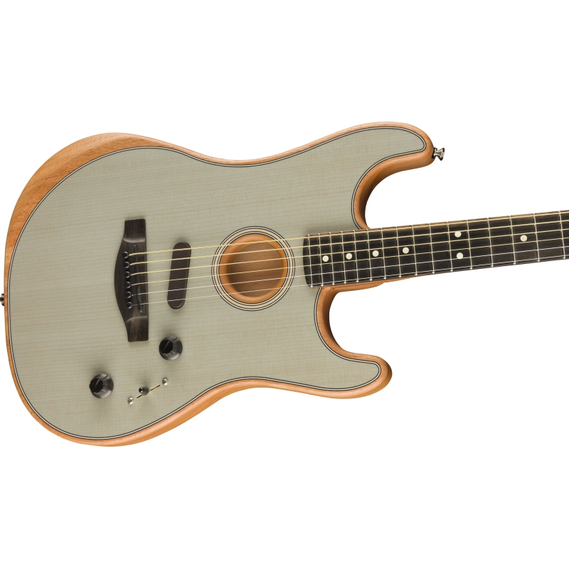 Fender American Acoustasonic Stratocaster Acoustic Guitars Transparent Sonic Blue 0972023272