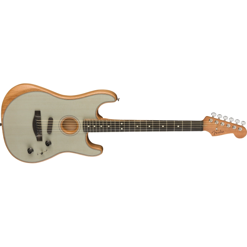 Fender American Acoustasonic Stratocaster Acoustic Guitars Transparent Sonic Blue 0972023272