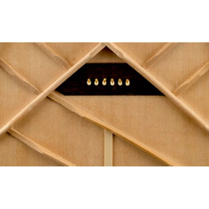 La catenatura scolpita è più sottile rispetto a quella più convenzionale. Questo significa che lo schema della catenatura all'interno della chitarra utilizza meno legno, con una conseguente riduzione della massa della tavola armonica. Questo permette al t