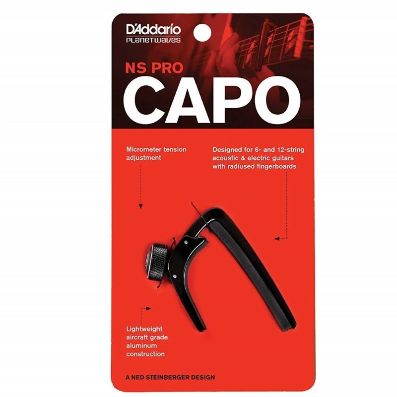 D'Addario PW CP 04 Capotasto Chitarra Universale Nero
