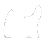 Fender 8-Hole Mount Multi-Ply Telecaster Pickguards White Backplates 0991355000