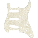 Fender 11-Hole Modern-Style Stratocaster Aged White Pearl S/S/S Pickguards Backplates 0992140001