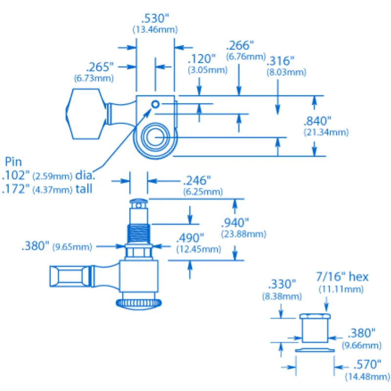 SPERZEL 3/3 T/L GOLD SATIN Meccanica autobloccante serie Trim-Lok