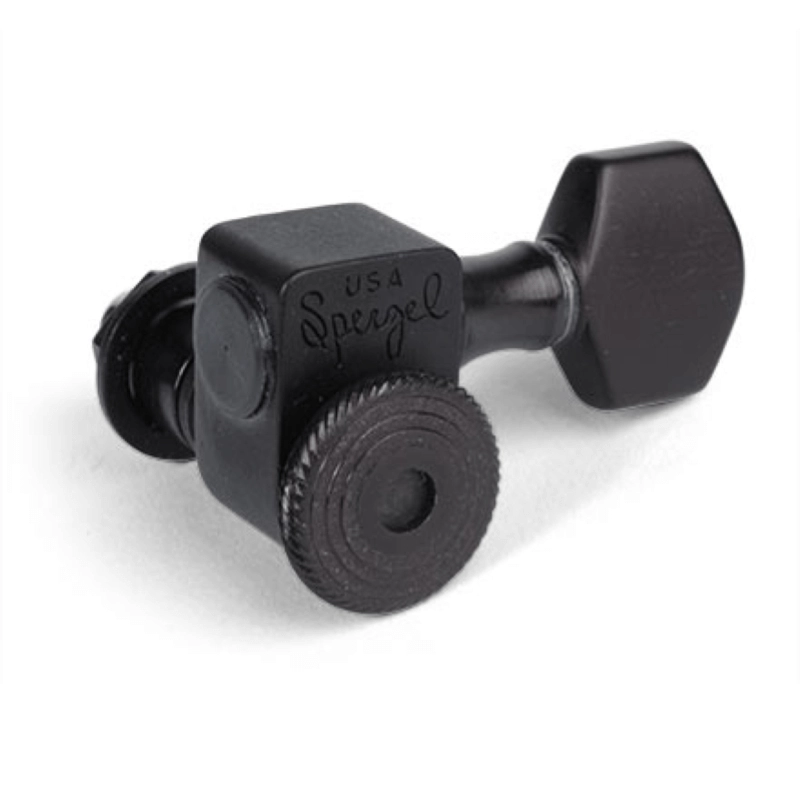 Sperzel 6l Trim-Lok 6 in linea Black Satin Meccaniche per chitarra elettrica