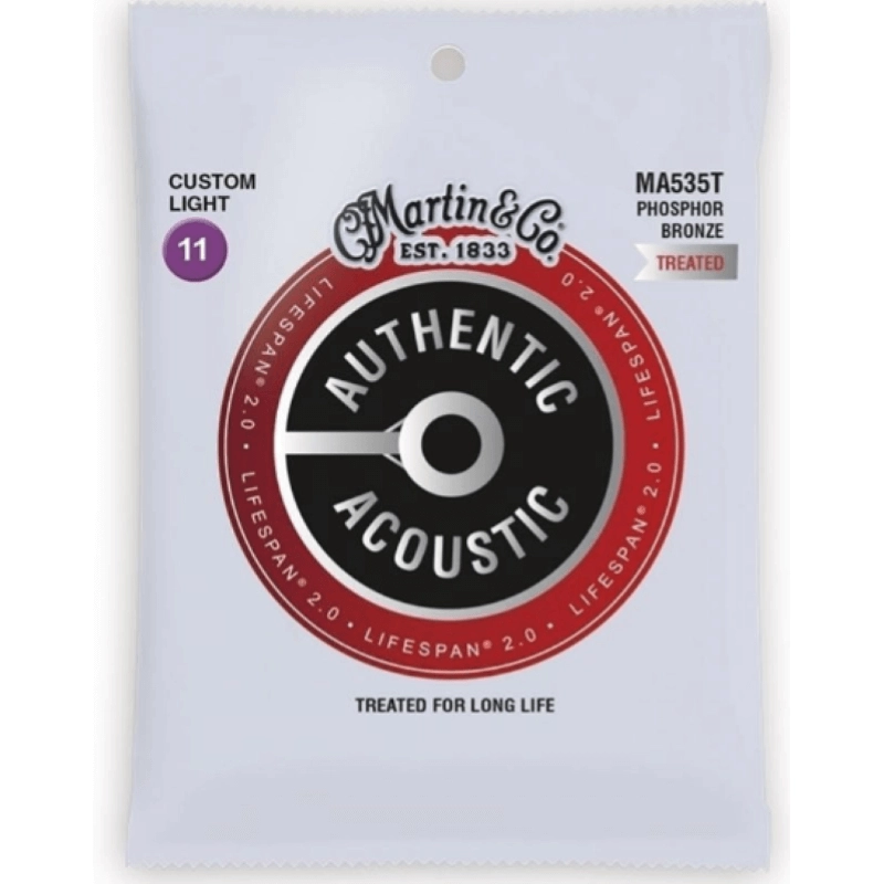 Martin & Co. MA535T Authentic Lifespan 2.0 Custom Light Phosphor Bronze 11-52
