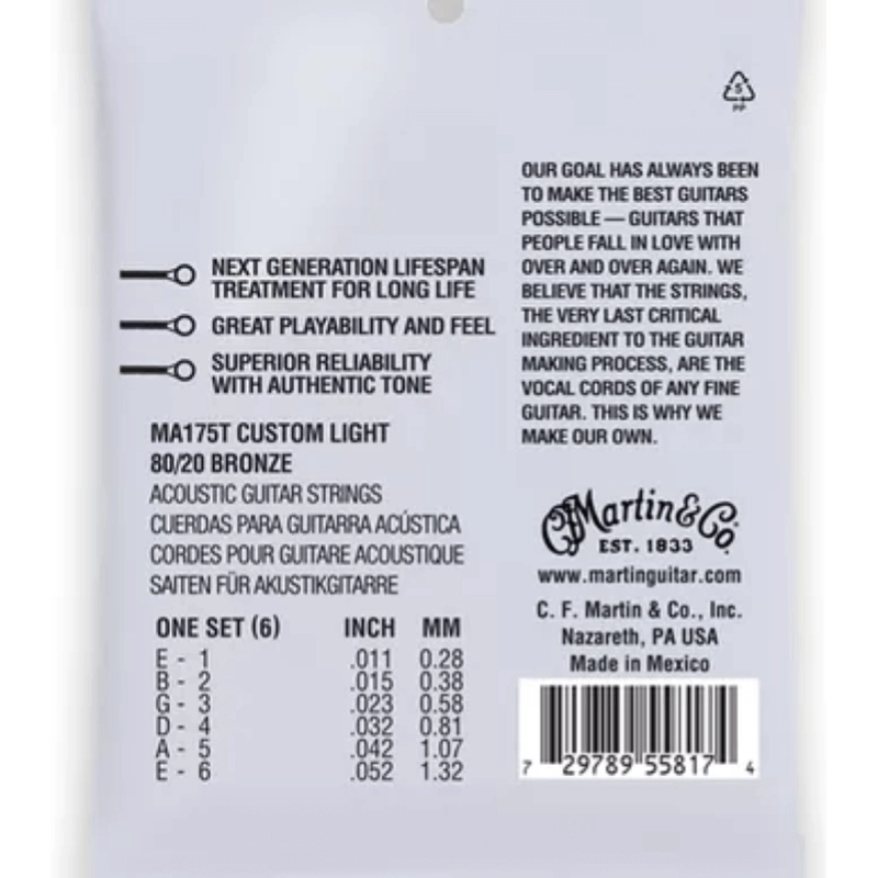 Martin & Co. MA175T Authentic Lifespan 2.0 Custom Light Bronze 11-52
