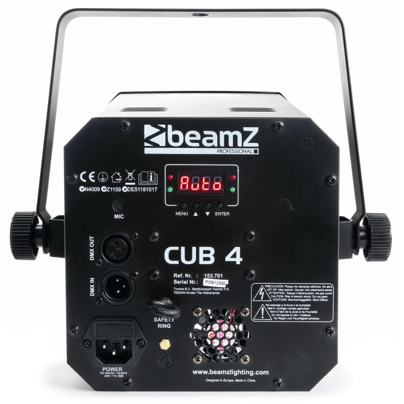 Beamz CUB4 II LED Quad Derby Moonflower