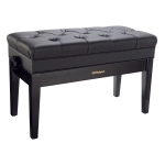 Roland RPB-D500PE Panca Regolabile a Doppia Seduta Imbottita con Cassetto per Pianoforte Nero Lucido