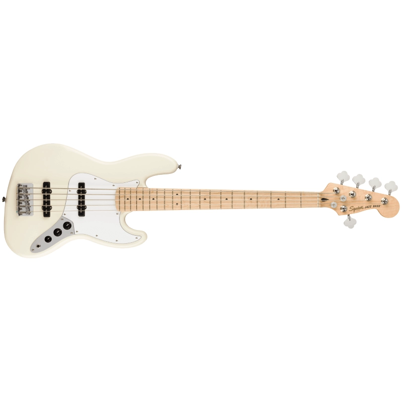 Fender Squier Affinity Series™ Jazz Bass® V, Maple Fingerboard, White Pickguard, Olympic White 0378652505