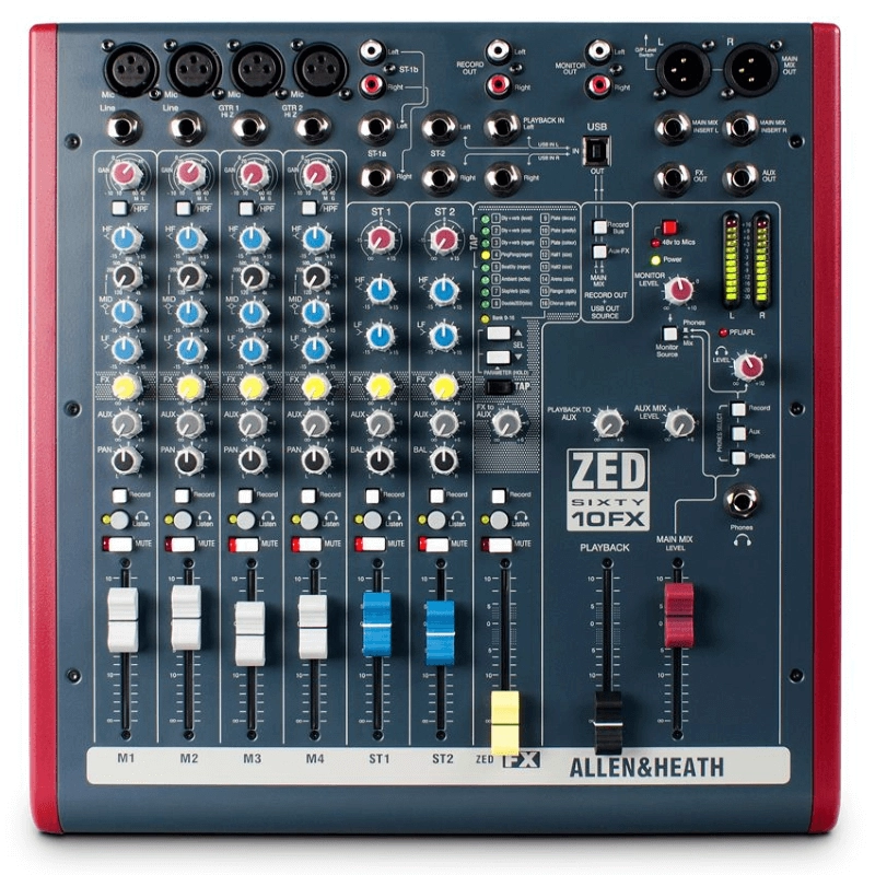 Allen & Heath ZED60 10FX Mixer USB con effettj incorporati