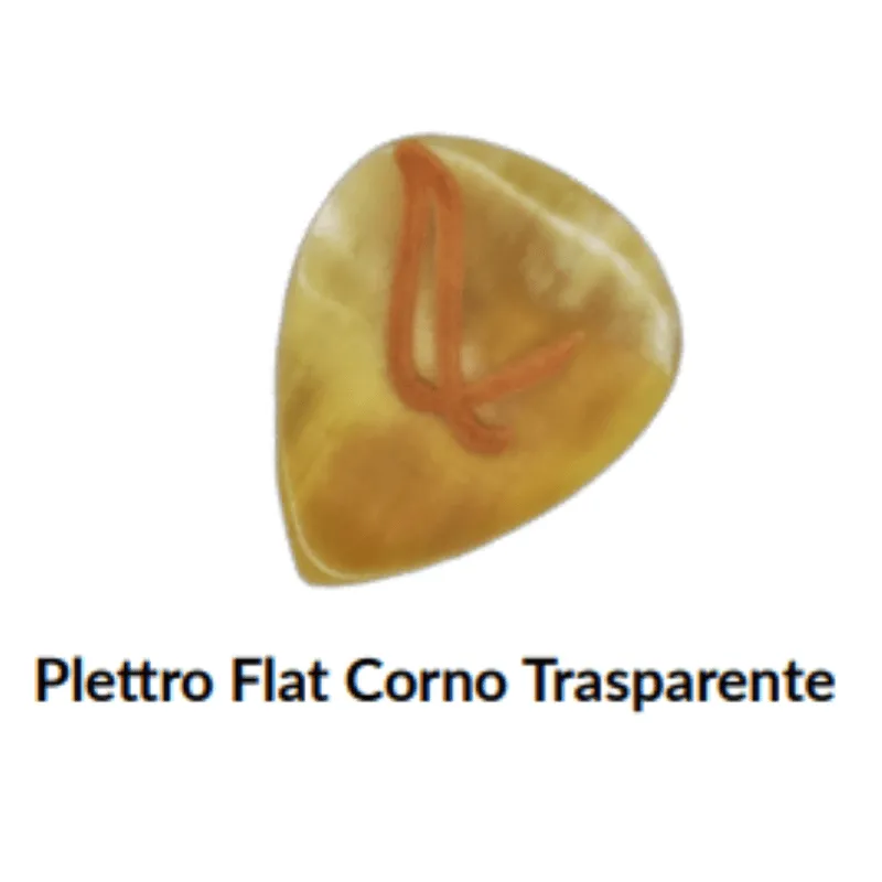 Wambooka Plettro Nativo Piatto in Corno Trasparente