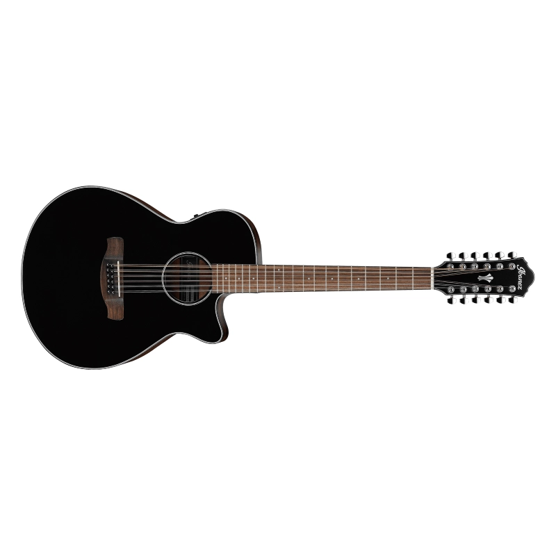 Ibanez AEG5012 BKH Black High Gloss Chitarra 12 corde elettrificata