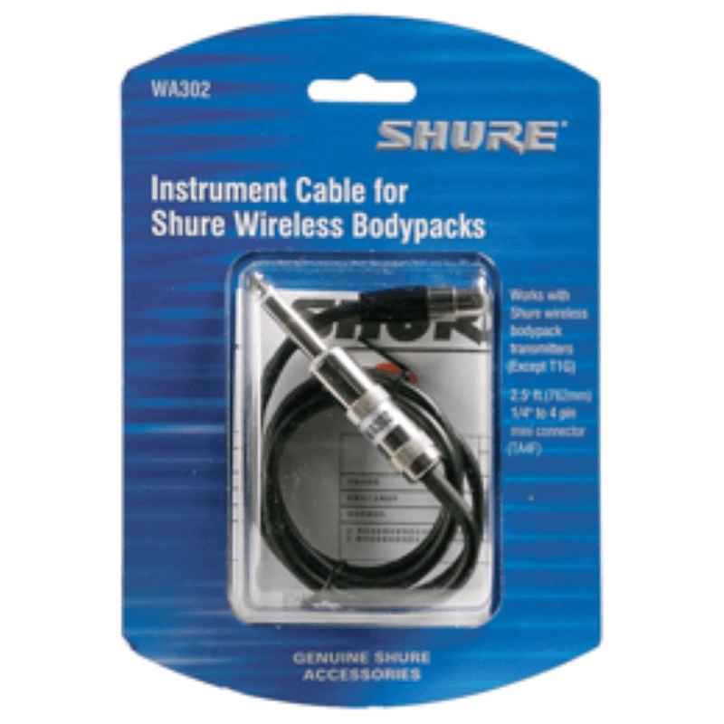 Shure WA302 Cavo per strumento Jack TS 1/4"/4-Pin bodypack