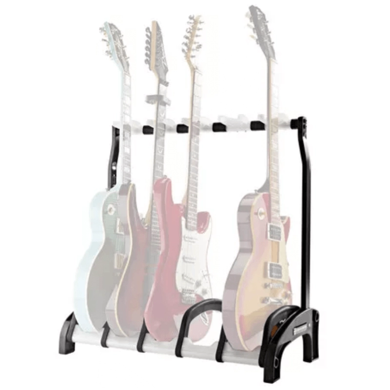 K&M 17525 Supporto per 5 Chitarre Elettriche Multiplo