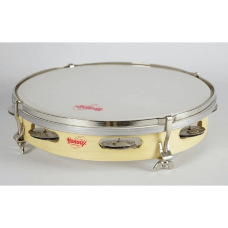 Honsuy 4120 Tamburello cm.25 pelle sintetica, 7 paia piattini