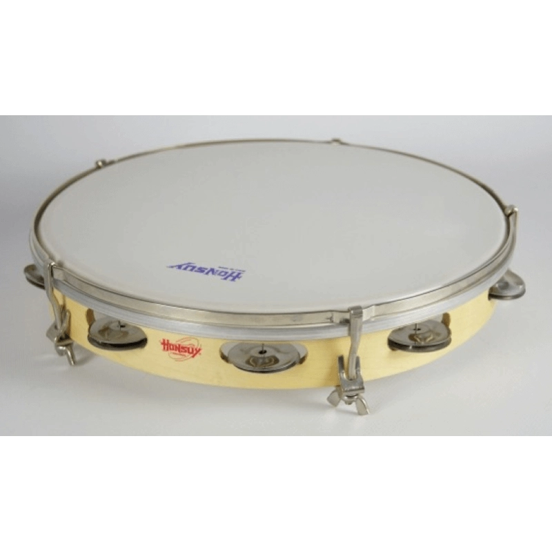Honsuy 4130 Tamburello cm.30 pelle sintetica, 8 paia piattini