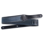 Taylor Blue Denim Strap,Navy Leather Edges,2.5" Embossed Logo
