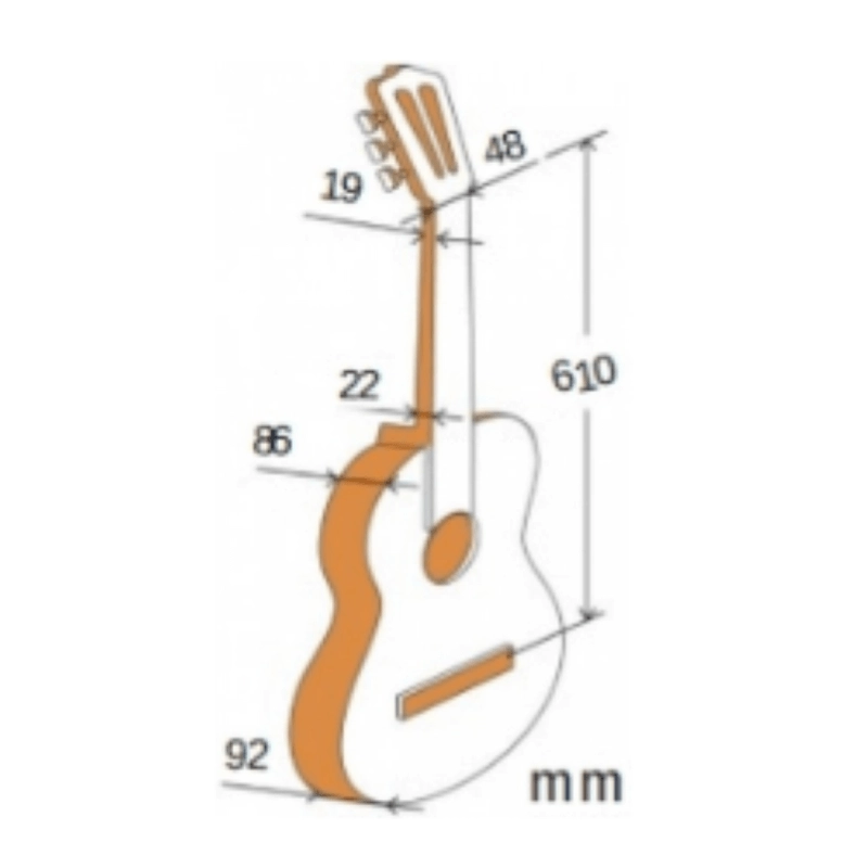 Alhambra 1C HT 3/4 Cadete Chitarra Classica con borsa