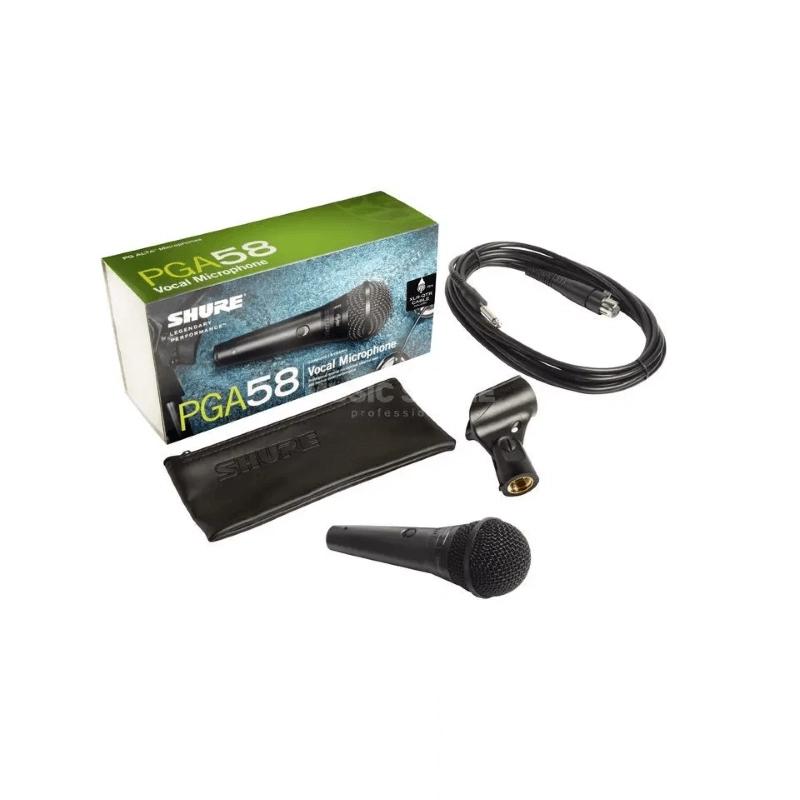 SHURE PGA58 QTR Microfono professionale per voce cavo XLRF-JACK