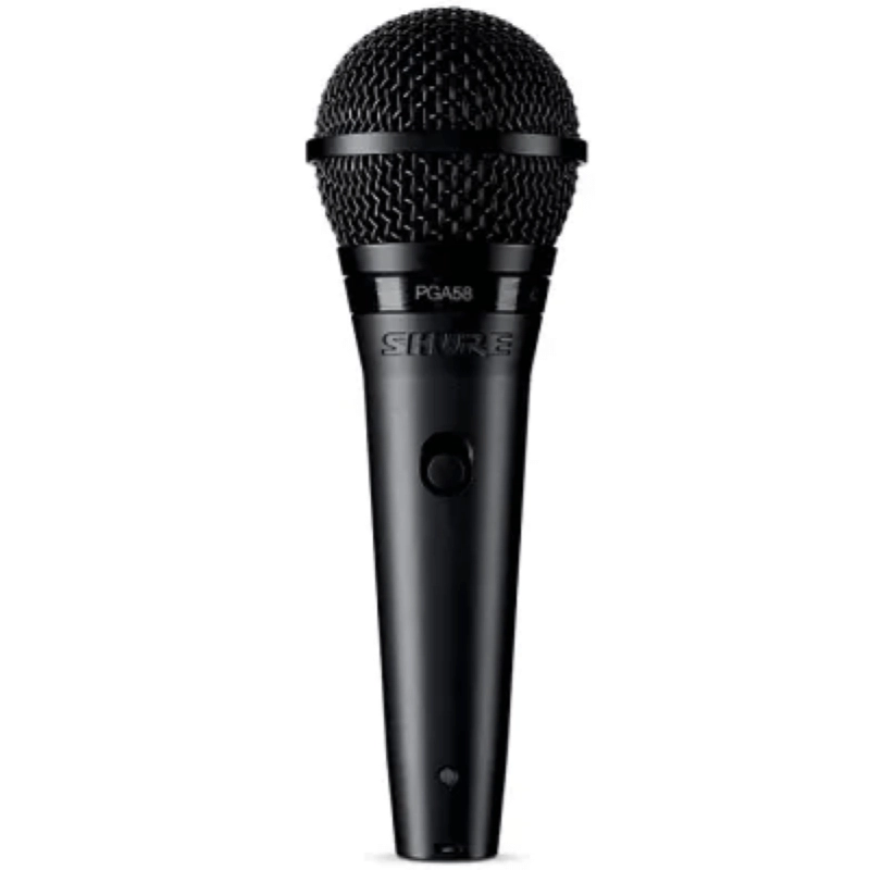 SHURE PGA58 BTS Set con microfono per voce, asta a giraffa, supporto e cavo XLR
