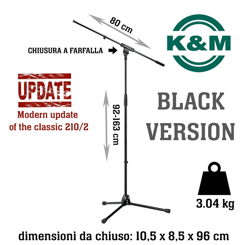 K&M 21060 300 55 Asta Microfono giraffa Konig & Meyer