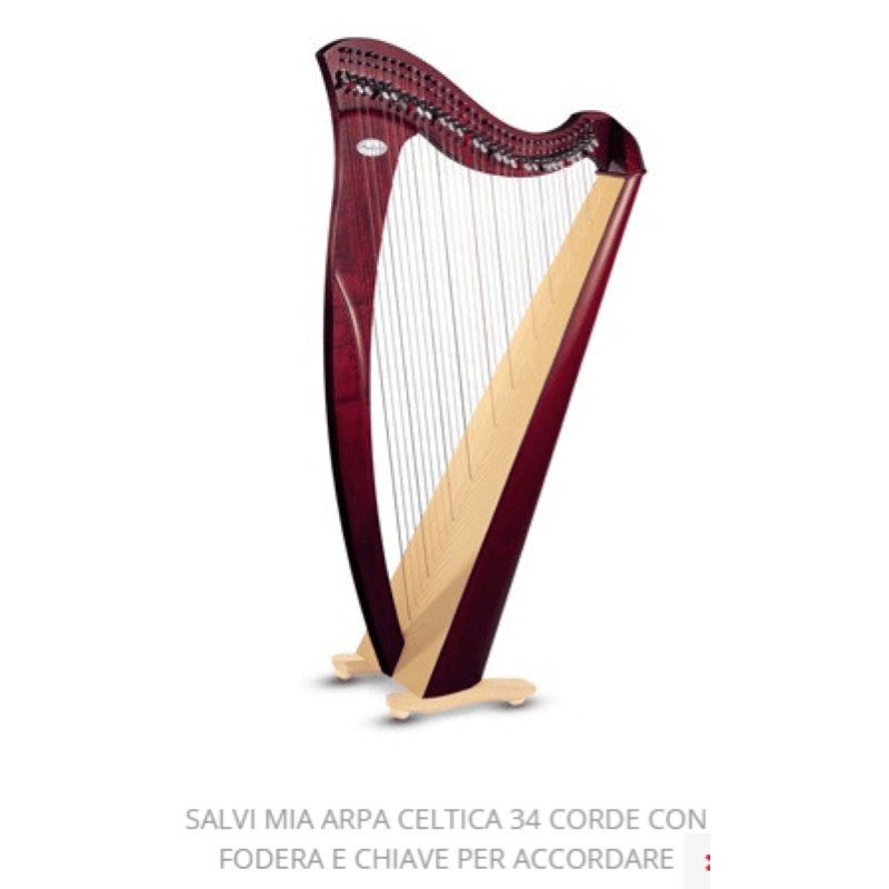 Salvi MIA Arpa Celtica 34 corde completa di coperta protettiva