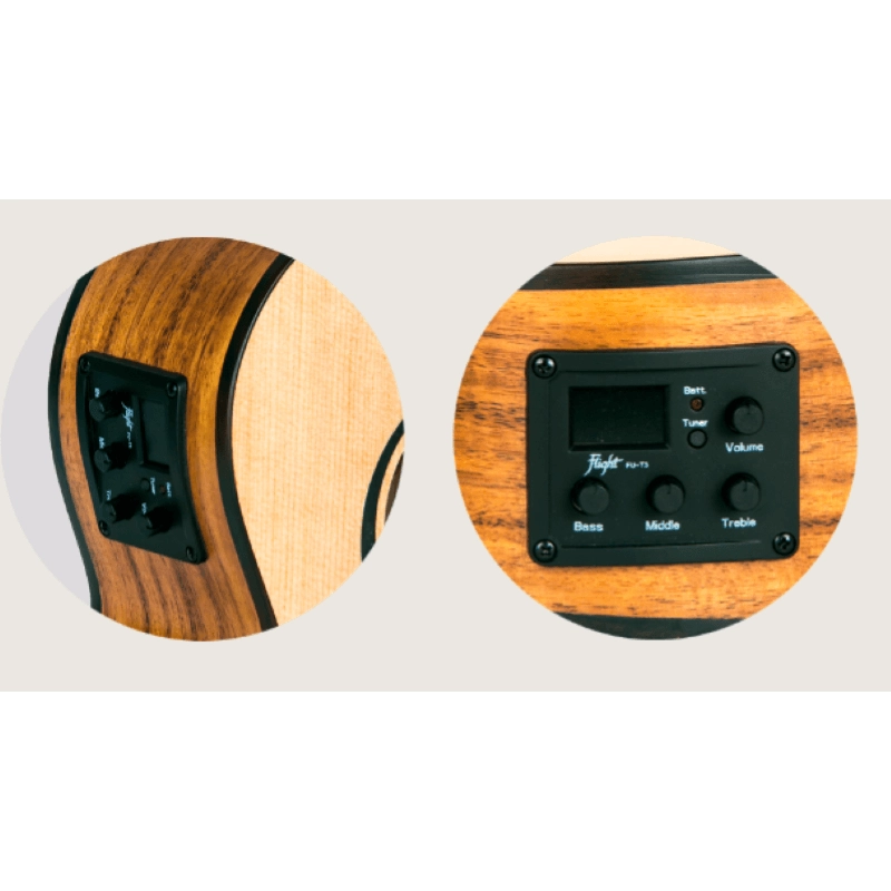 Flight DUS320CEQ Ukulele soprano Elettrificato