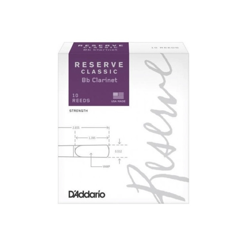 D'addario Organic Reserve Classic Ance per Clarinetto in Sib