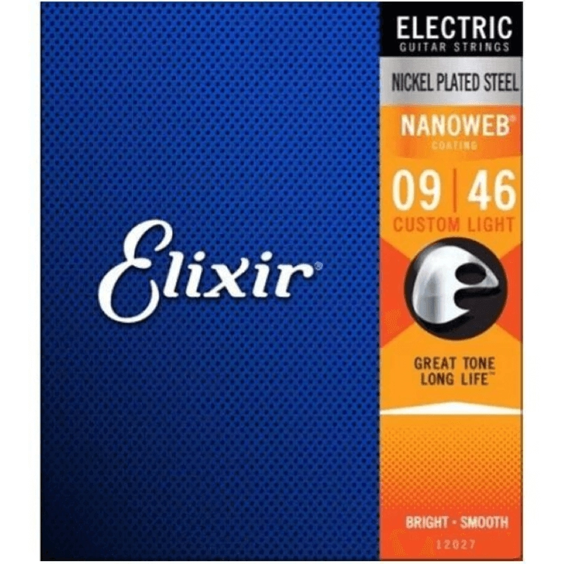 Elixir 12027 Nickel Plated Steel Nanoweb Corde Chitarra Elettrica 09-46
