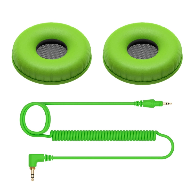 Pioneer DJ HC-CP08-G Cavo e earpad verde hc-cp08-g ricambio pioneer per hdj-cue1