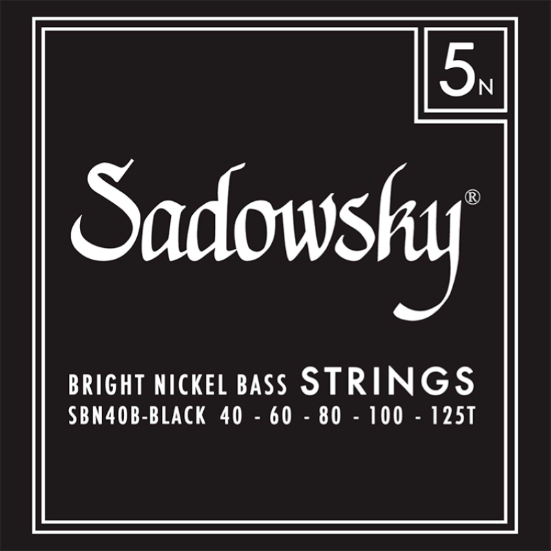 Sadowsky SBN40B-1 Corde basso elettrico 40-125 Black Label Nickel