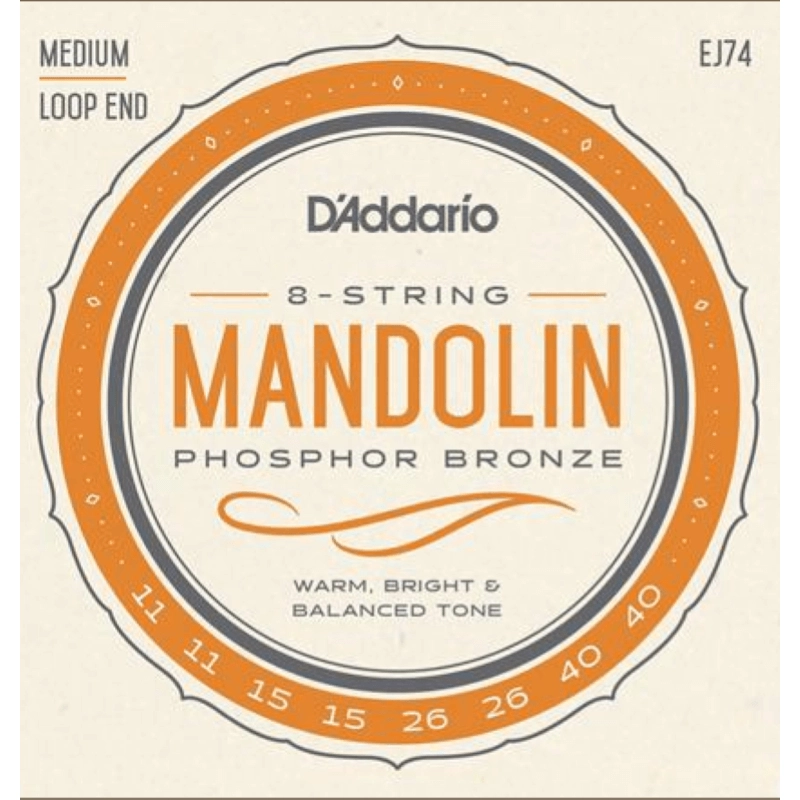 D'addario EJ74 Corde per Mandolino 11-40 Phosphor Bronze