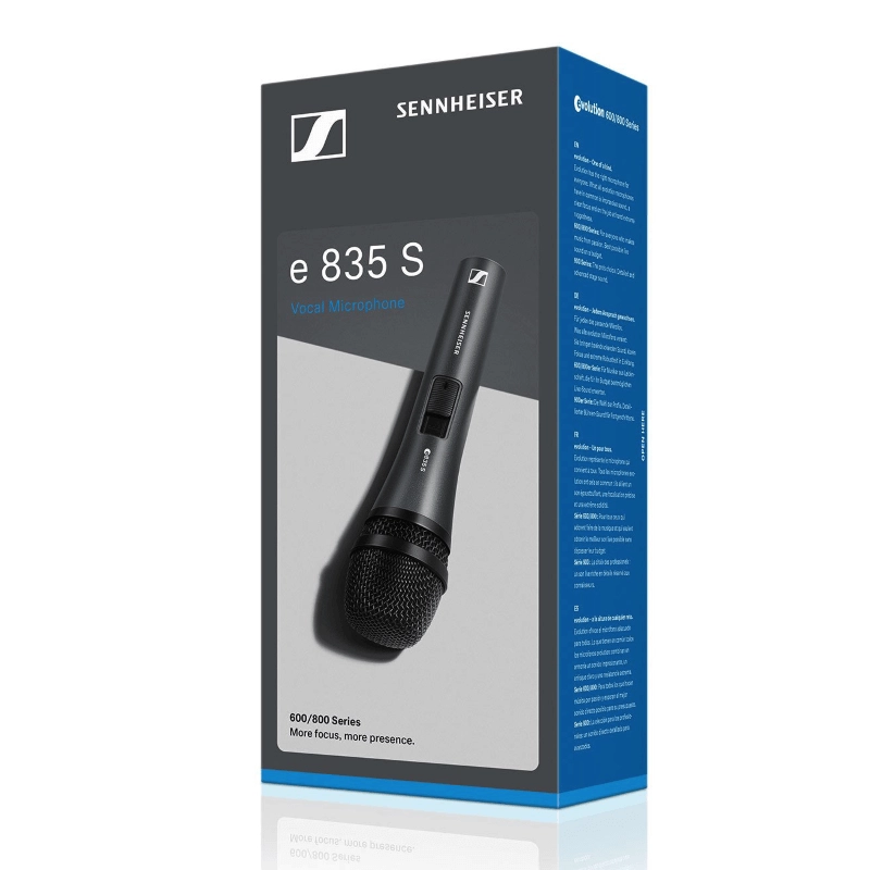 Sennheiser e835s Microfono Cardioide per Voce con interruttore