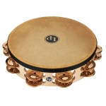 Latin Percussion LP384-BZ Tamburelli Fila doppia con pelle, Pro 10