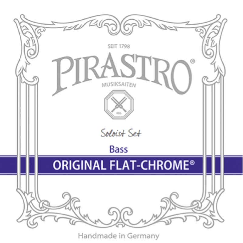 Pirastro Original Flat-Chrome SOLO Set Contrabbasso 3/4 Medium, 347000