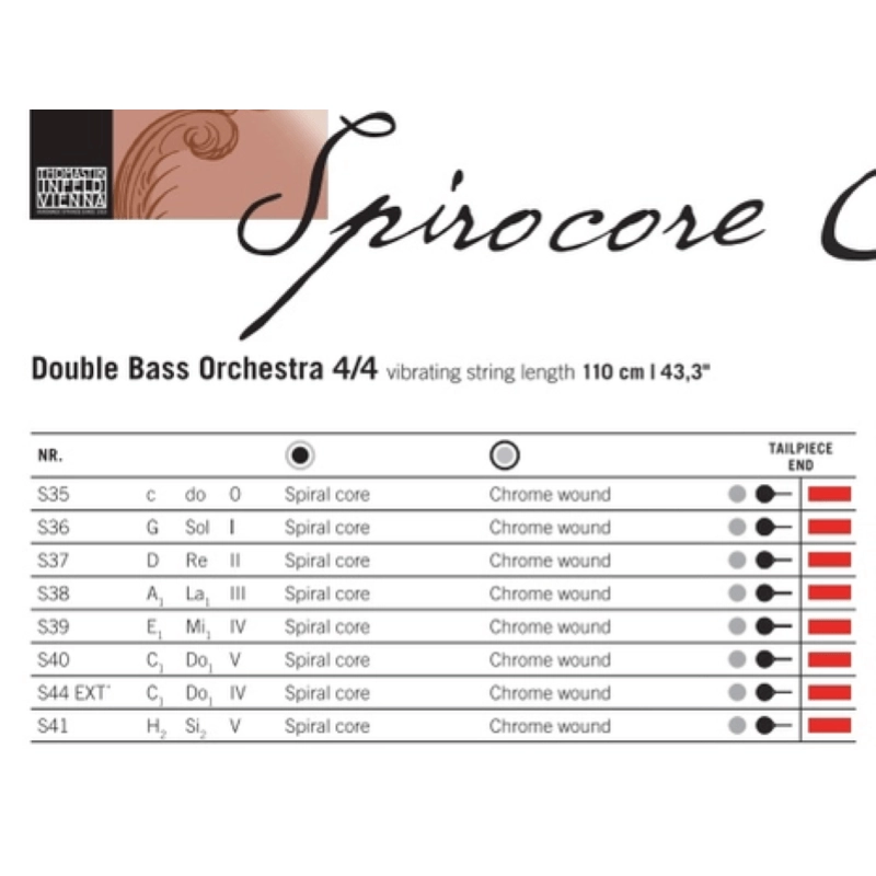 Thomastik S42 SET Medium Contrabbasso 4/4 Spirocore