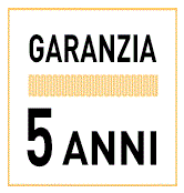 Garanzia ITALIANA 5 Anni (24 mesi+36 mesi garantiti Distributore)